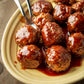 Maple-glazed meatballs